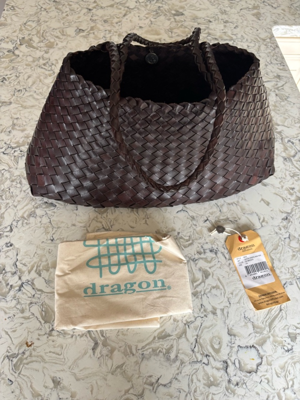 Dragon Diffusion Big Santa Croce Bag Dark Brown
